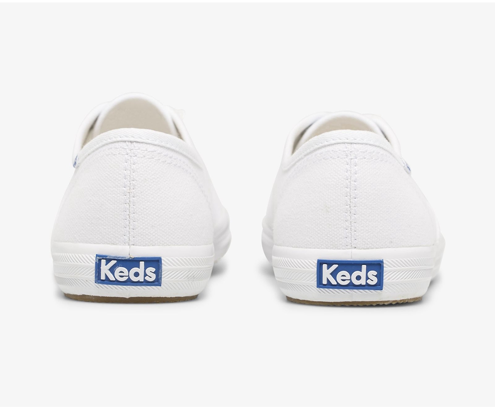 Keds Womens Sneakers White - Champion Organic Cotton Canvas - 712EATWMR